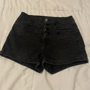 Refuge Black Jean Shorts